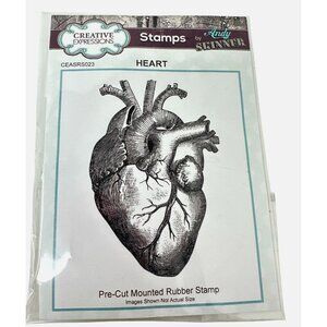 Creative Expressions Andy Skinner Heart Rubber Stamp CEASRS023 Anatomical